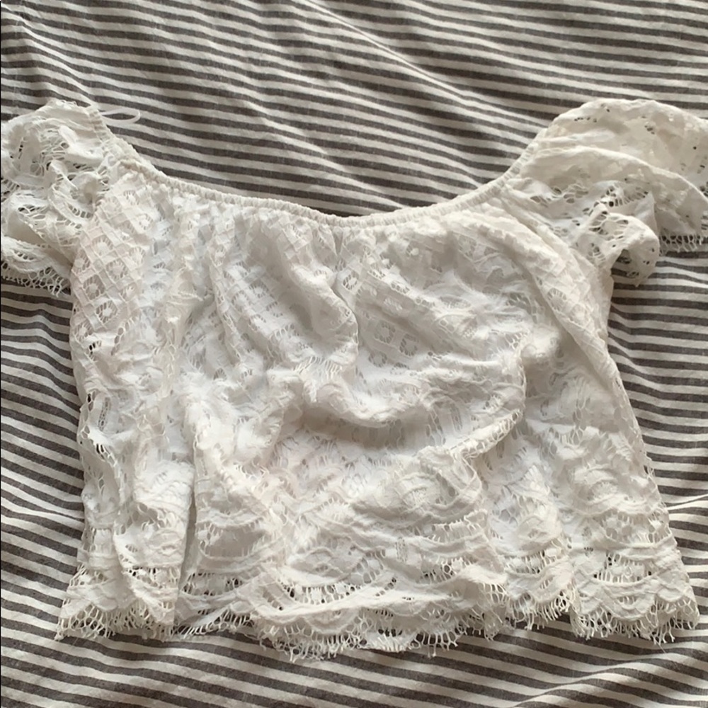 Off the shoulder lace top